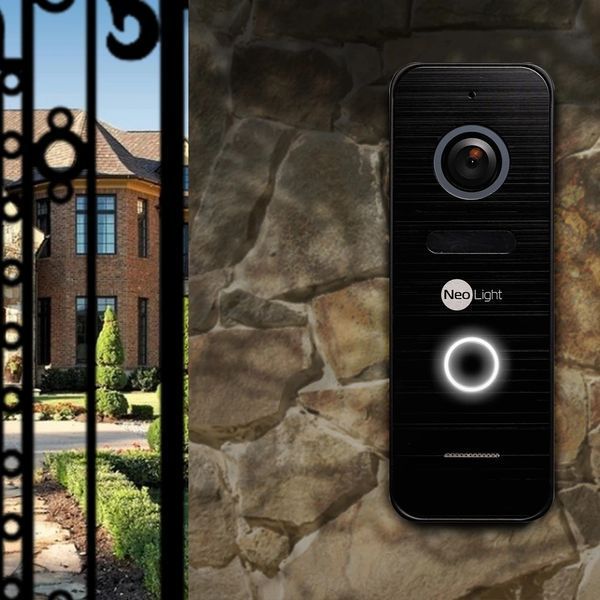 Neolight MEZZO Hybrid + PRIME FHD Black з кутком Комплект відеодомофону 116816 фото