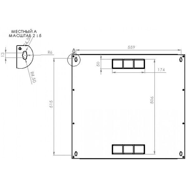 19"12U, 600x600x640мм Шафа економ,акрилове скло, чорна 105938 фото