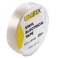 Iзоляцiйна стрiчка бiла 0.17х18 мм 25 м UNIFIX ETU-25W 109078 фото
