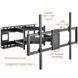 Gembird WM-120ST-01 60-120" 120 кг Кронштейн для телевізора 114903 фото 3