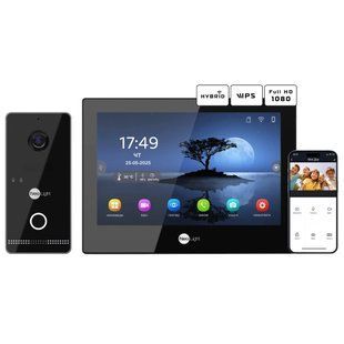 Neolight ALPHA Hybrid Black + OPTIMA IPW Black Комплект відеодомофону 116807 фото