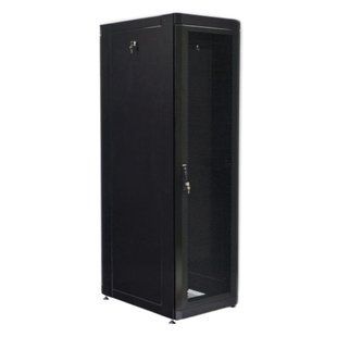 UA-MGSE4268MPB Шафа 19" 42U, 610х865 мм (Ш*Г), посилена, перфоровані двері (66%), чорна 105666 фото