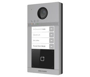 DS-KV8413-WME1/Flush 2 Мп IP виклична панель на 4 абонента c ІК підсвічуванням і Wi-Fi 103577 фото