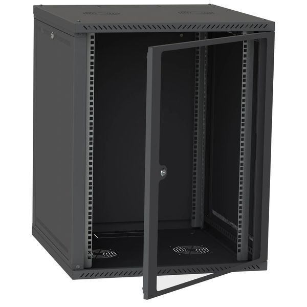 IPCOM СН-15U 600х450 скло RAL9005 Шафа серверна 116540 фото
