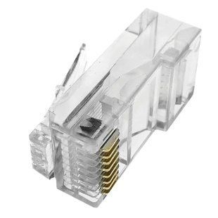Конектор (позолочені контакти) RITAR PREMIUM PLUS RJ-45 8P8C Cat-5 (100 шт) 122051 фото