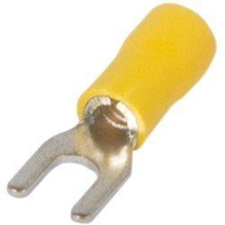 Enext e.terminal.stand.sv.1,25.5.yellow Ізольований накінечник вилковий 0.5-1.5 кв.мм, жовтий 109372 фото