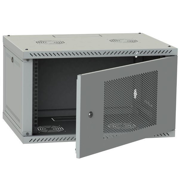 IPCOM 4U 600x600 двері перфорація (сіра) Шафа телекомунікаційна 119903 фото