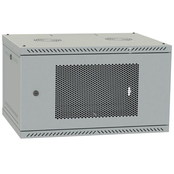IPCOM 4U 600x600 двері перфорація (сіра) Шафа телекомунікаційна 119903 фото