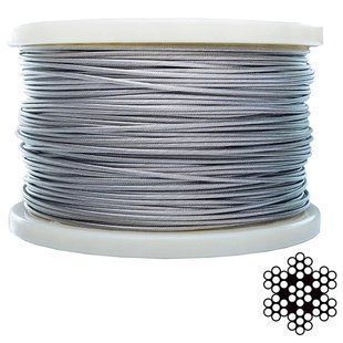 APRO 3 мм DIN 3055 (6х7+1х7) А2 200 м Трос нержавіючий 116674 фото
